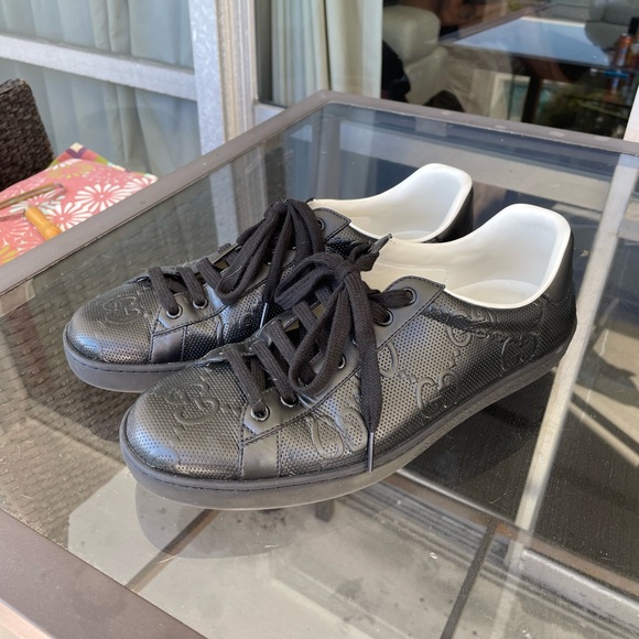 Gucci Other - GUCCI Ace GG embossed sneaker black